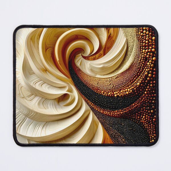 Item preview, Intricate Spiral Patterns in Brown and Gold designed and sold by Vicky Brago-Mitchell®.