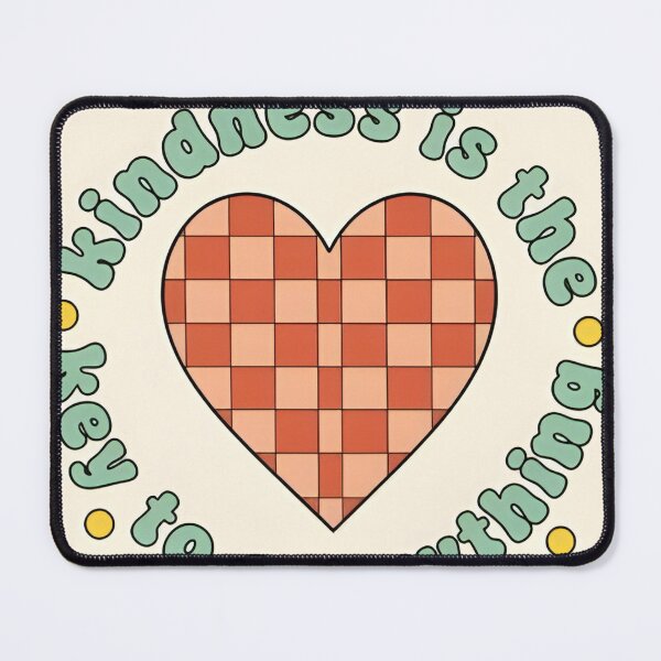 Item preview, Kindness Is The Key To Everything Retro Checkered Heart Sticker designed and sold by FestivityFinds.
