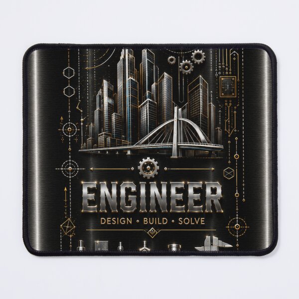 Item preview, Engineer Obsidian Black Metallic – Premium Engineering Design designed and sold by HO•Designs.