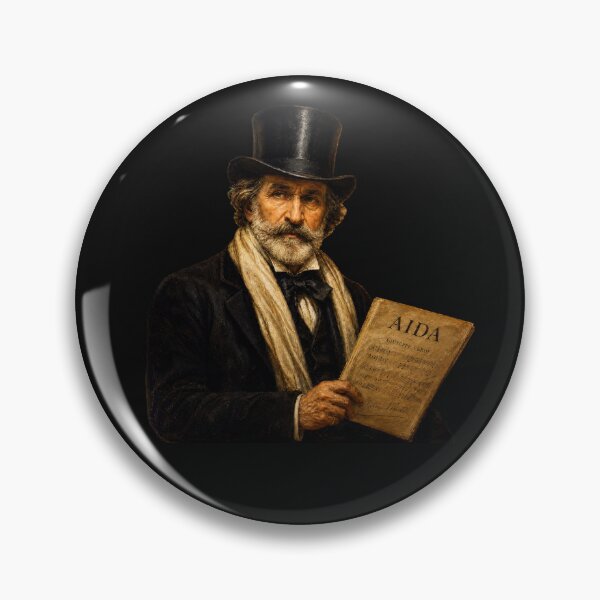 Item preview, Italian Opera Legend: Giuseppe Verdi Vintage Oil Painting - Dramatic Masterpieces designed and sold by DoReMiStudio.