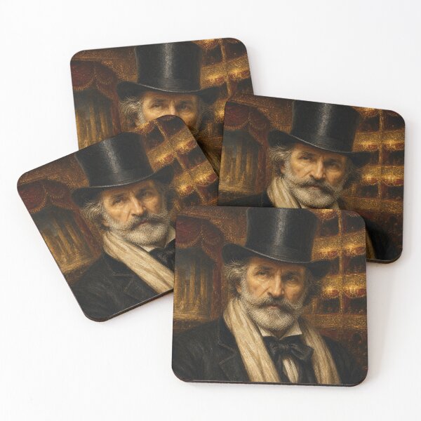 Item preview, Italian Opera Legend: Giuseppe Verdi Vintage Oil Painting - Dramatic Masterpieces designed and sold by DoReMiStudio.