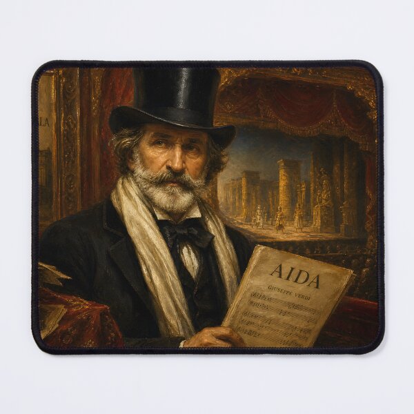 Item preview, Italian Opera Legend: Giuseppe Verdi Vintage Oil Painting - Dramatic Masterpieces designed and sold by DoReMiStudio.
