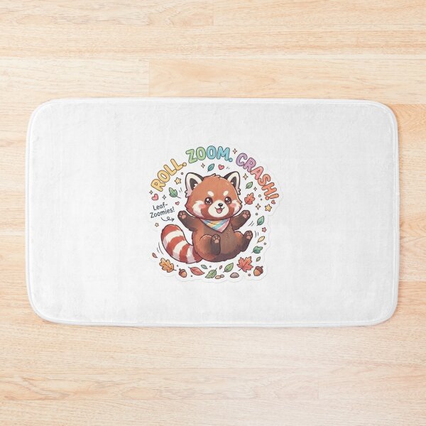 Item preview, Cute Kawaii Roll Zoom Crash Red Panda Sticker | Anime Style Leaf-Zoomies Chibi Art | Playful Autumn Sticker designed and sold by Chipkooo.