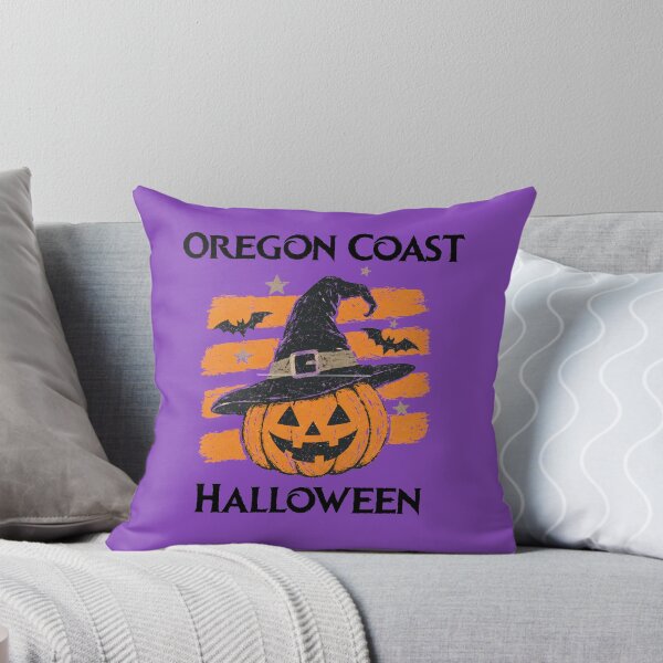 Item preview, Oregon Coast Halloween Retro Jack O Lantern with Bats designed and sold by WigOutlet.