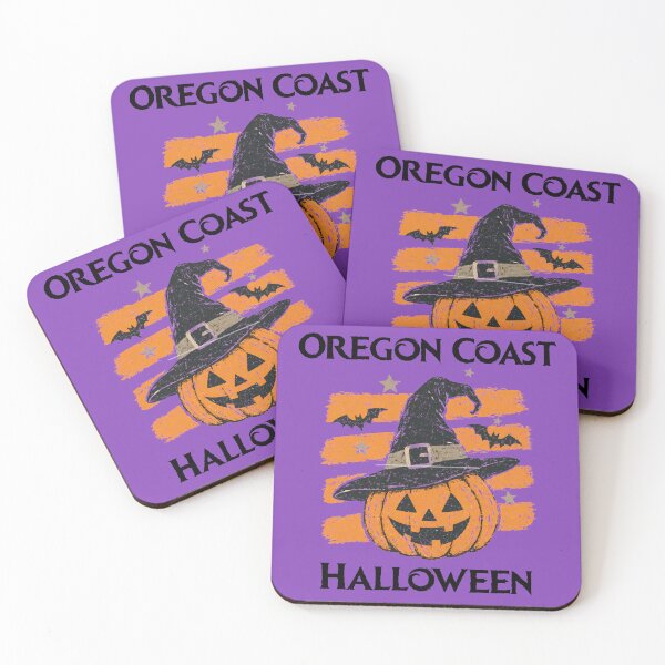 Item preview, Oregon Coast Halloween Retro Jack O Lantern with Bats designed and sold by WigOutlet.