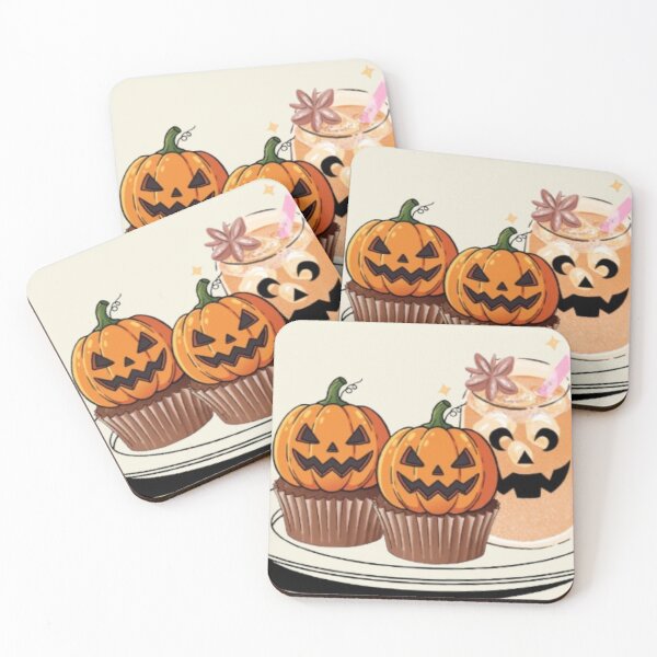 Item preview, Spooky Jack O Lantern Cupcakes Iced Beverage designed and sold by Akira Design Store.
