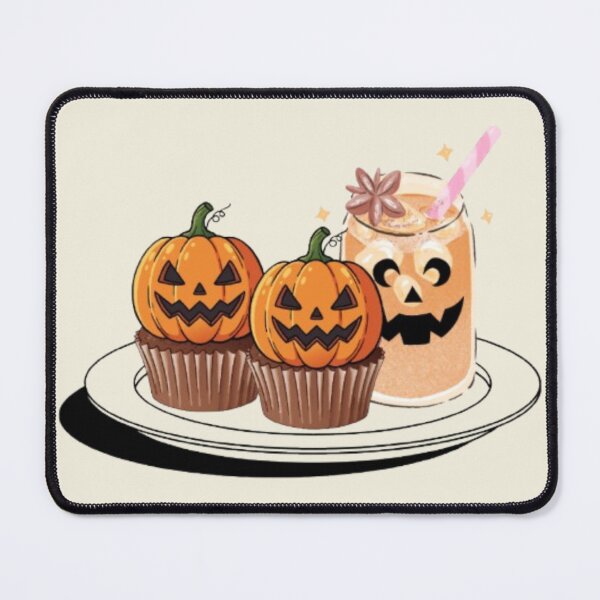 Item preview, Spooky Jack O Lantern Cupcakes Iced Beverage designed and sold by Akira Design Store.