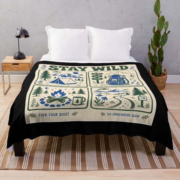 Item preview, Stay Wild Camping Club Vintage Mountain Hiking T-Shirt designed and sold by FestivityFinds.
