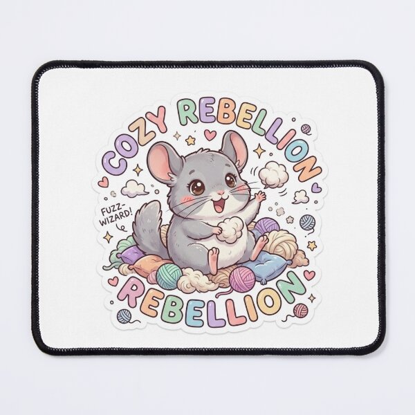 Item preview, Cute Kawaii Cozy Rebellion Chinchilla Sticker | Anime Style Fuzz-Wizard Chibi Art | Crafting Sticker designed and sold by Chipkooo.