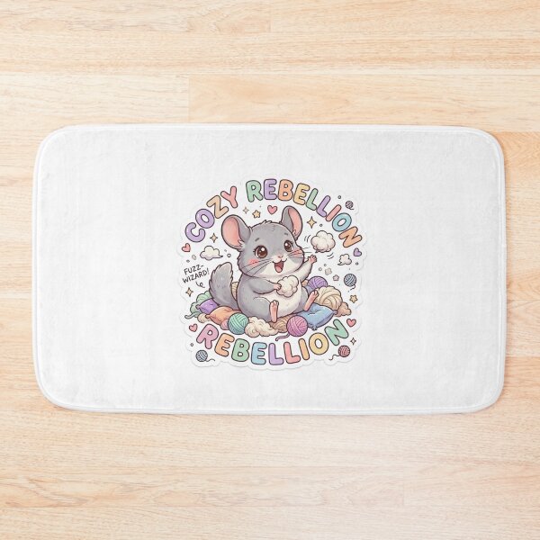 Item preview, Cute Kawaii Cozy Rebellion Chinchilla Sticker | Anime Style Fuzz-Wizard Chibi Art | Crafting Sticker designed and sold by Chipkooo.