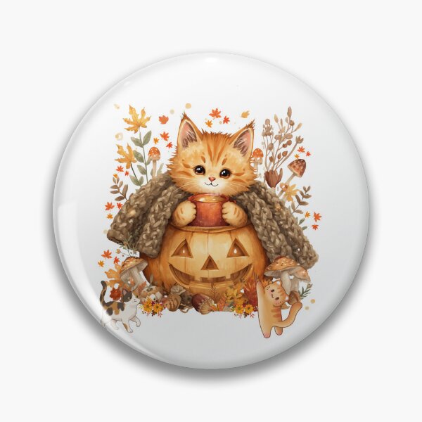 Item preview, Cute Autumn Kittens Pumpkin Spice designed and sold by VibranPalette.