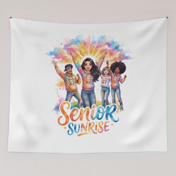 Item preview, Watercolor Senior Sunrise 2027 Group Graduation  designed and sold by VibranPalette.