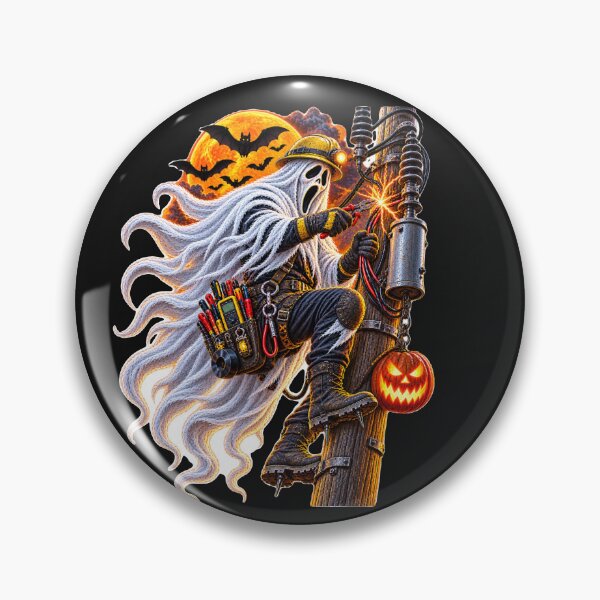 Item preview, Ghost Lineman Halloween Electrical Nightmare designed and sold by juliorivera46.