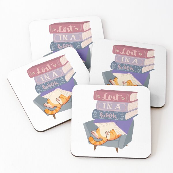 Item preview, Lost In A Book Cute Ginger Cat Reading Cozy Book Lover Shirt designed and sold by BellabdO.