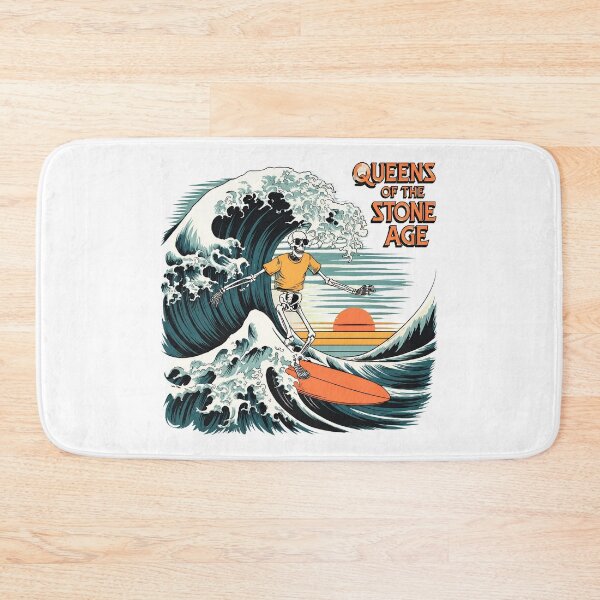 Item preview, Queens of the Stone Age Skeleton Surfing Wave designed and sold by KasikaStudioS.