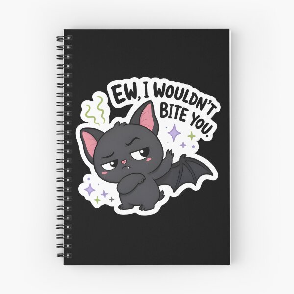 Item preview, Ew I Wouldn't Bite You Funny Bat Kawaii Halloween Quote Sticker designed and sold by FestivityFinds.