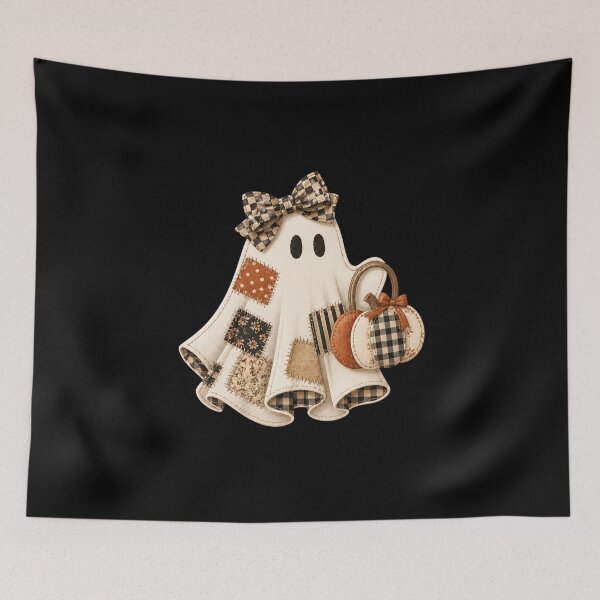 Item preview, Cute Patchwork Ghost Pumpkin Halloween designed and sold by owen-t-zl.