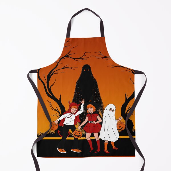 Item preview, Vintage Halloween Retro Illustration: Trick-or-Treaters and Ghost designed and sold by VibranPalette.