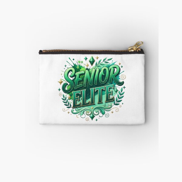 Item preview, Green and Gold "Senior Elite" Graduation Typography Design with Floral Accents designed and sold by VibranPalette.