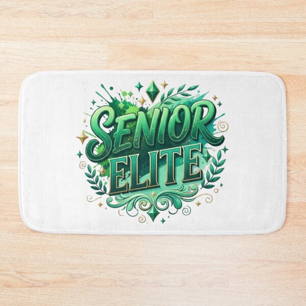 Item preview, Green and Gold "Senior Elite" Graduation Typography Design with Floral Accents designed and sold by VibranPalette.