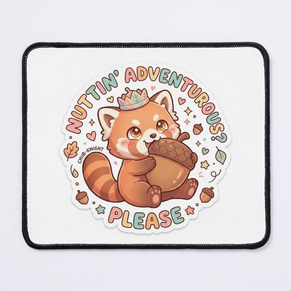 Item preview, Cute Kawaii Nuttin Adventurous Please Red Panda Sticker | Anime Style Chub-Knight Chibi Art | Gift for Animal Lovers designed and sold by Chipkooo.