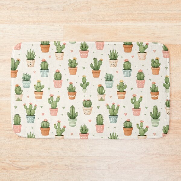 Item preview, Tiny Cactus Garden Cute Succulent Cottagecore Pattern designed and sold by RJACreative.