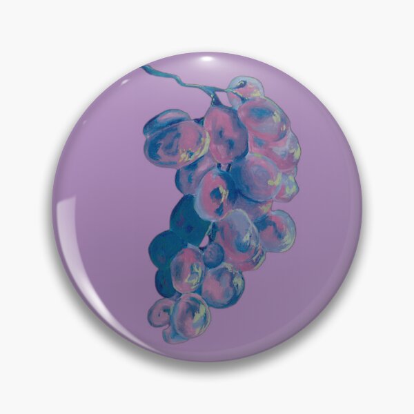 Item preview, Uvas sobre fondo morado designed and sold by Amanda Adela Art.