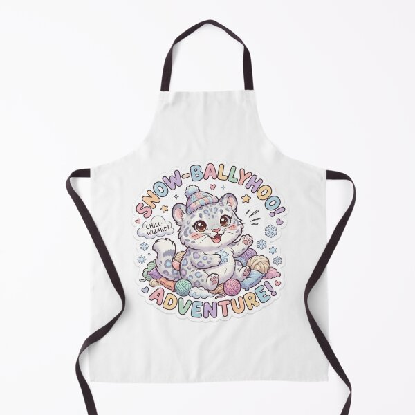 Item preview, Cute Kawaii Snow-Ballyhoo Adventure Snow Leopard Sticker | Anime Style Chill-Wizard Chibi Art | Winter Sticker designed and sold by Chipkooo.
