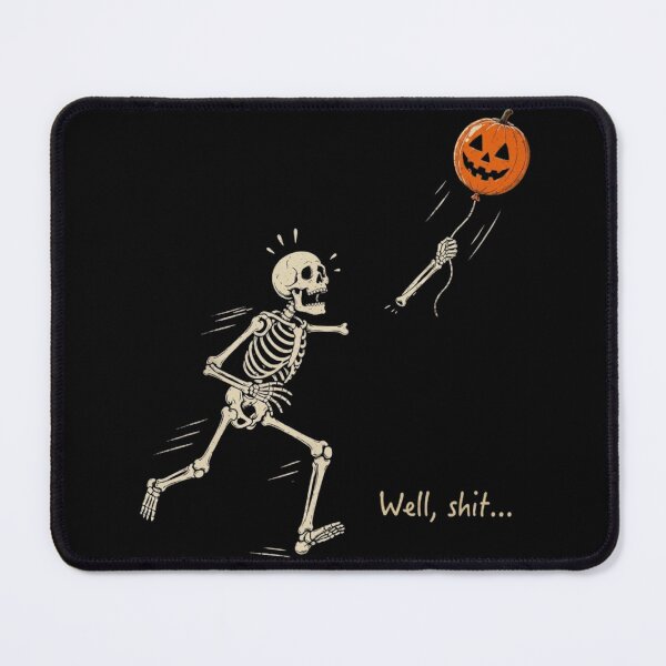 Item preview, Well Shit Funny Skeleton Chasing Pumpkin Balloon Halloween designed and sold by haitrieuic96.