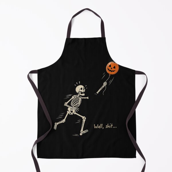 Item preview, Well Shit Funny Skeleton Chasing Pumpkin Balloon Halloween designed and sold by haitrieuic96.