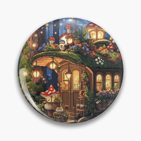 Item preview, Enchanted Forest Tea Caravan Pixel Art designed and sold by NijiWorld.