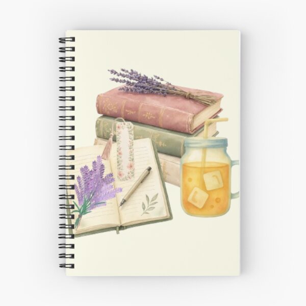 Item preview, Cottagecore Vintage Books Lavender Journal Mason Jar designed and sold by Akira Design Store.