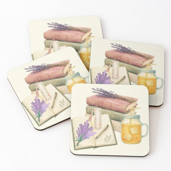 Item preview, Cottagecore Vintage Books Lavender Journal Mason Jar designed and sold by Akira Design Store.