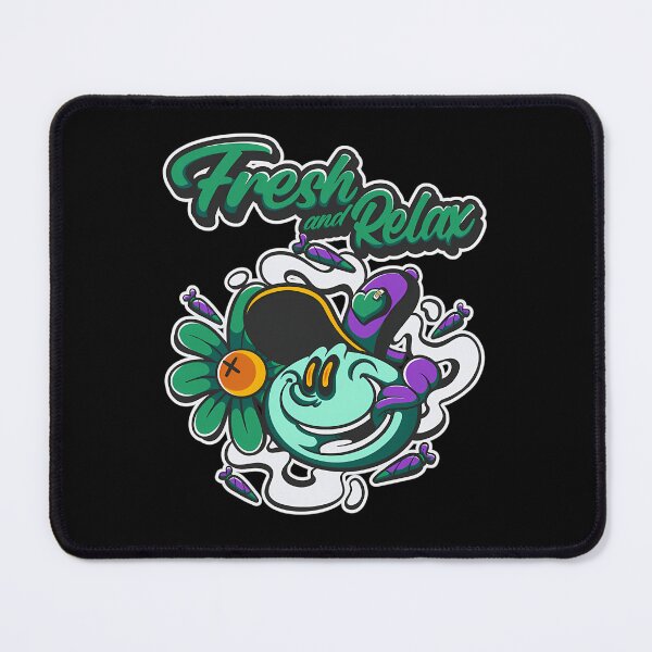Item preview, Green Smiling Face Character Wearing Hat With Flower designed and sold by TheMithangelo.