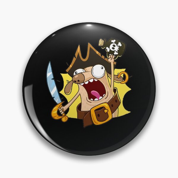 Item preview, Screaming Dog Wearing Tricorne Hat Holding Sword And Bottle designed and sold by TheMithangelo.