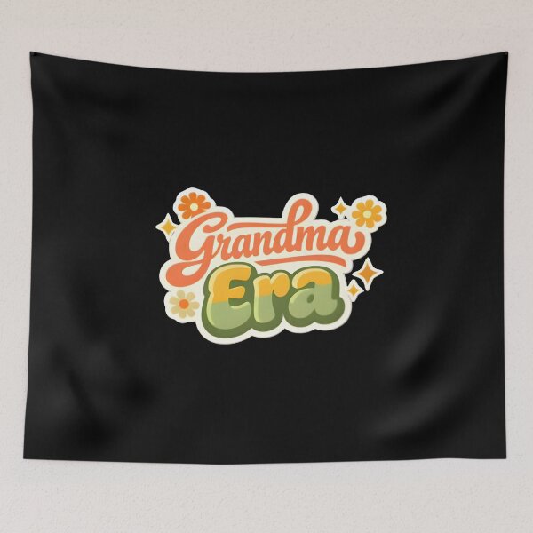 Item preview, In My Grandma Era Retro 70s Floral Groovy Typography Sticker designed and sold by FestivityFinds.