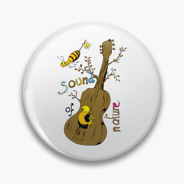 Item preview, Wooden Acoustic Guitar With Squirrel Inside Soundhole And Bee Flying designed and sold by TheMithangelo.