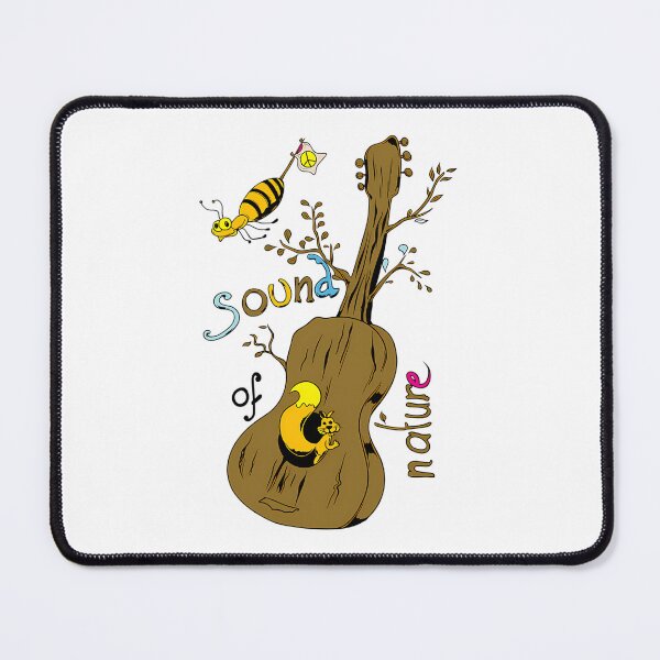 Item preview, Wooden Acoustic Guitar With Squirrel Inside Soundhole And Bee Flying designed and sold by TheMithangelo.