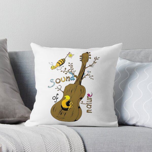 Item preview, Wooden Acoustic Guitar With Squirrel Inside Soundhole And Bee Flying designed and sold by TheMithangelo.