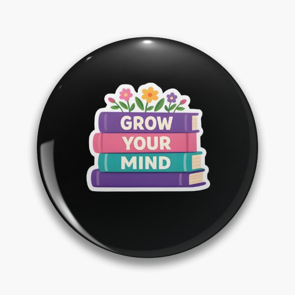 Item preview, Grow Your Mind Books Floral Reading Motivational Quote Sticker designed and sold by FestivityFinds.