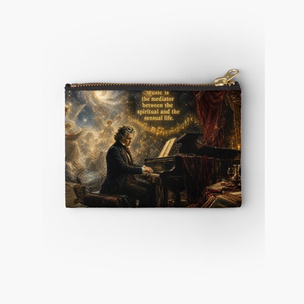 Item preview, Beethoven Quote: Music is the mediator between the spiritual and the sensual life - Dark Academia Classical Music Philosophical Art designed and sold by DoReMiStudio.