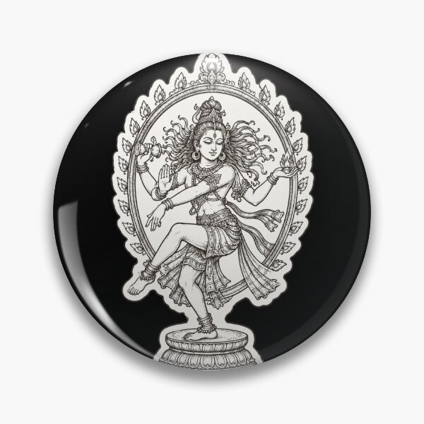 Item preview, Nataraja Bharatanatyam Dance – Traditional Indian Divine Line Art Sticker designed and sold by KeerthiCuteFind.