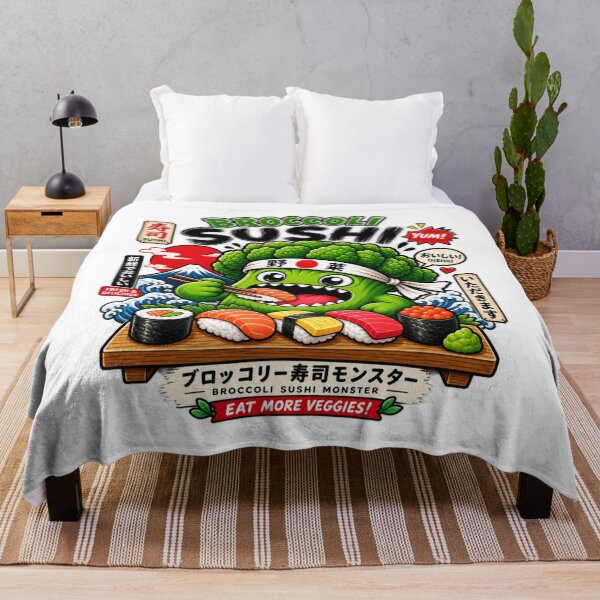 Item preview, Broccoli Sushi Monster – Cute Japanese Sushi Food Monster designed and sold by edikartt.
