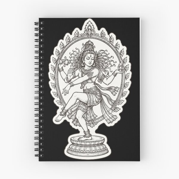 Item preview, Nataraja Bharatanatyam Dance – Traditional Indian Divine Line Art Sticker designed and sold by KeerthiCuteFind.