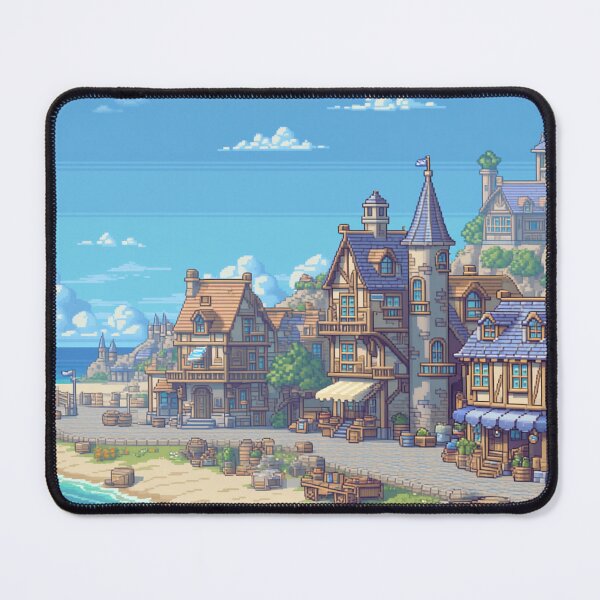 Item preview, Seaside Fantasy Town Pixel Art designed and sold by NijiWorld.