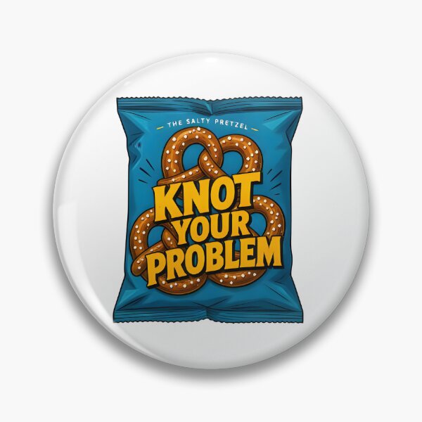Item preview, Knot Your Problem Salty Pretzel Bag Funny Food Pun Sticker designed and sold by FestivityFinds.