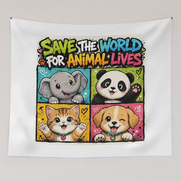 Item preview, Save The World For Animal Lives designed and sold by PlengPoomofArts.