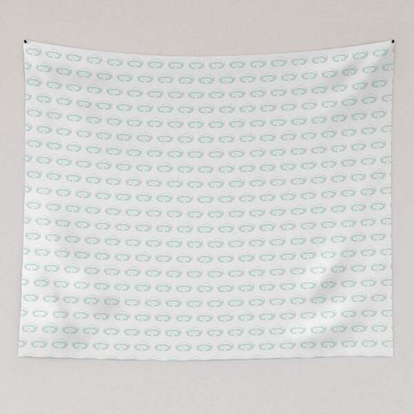 Item preview, snorkel mask - small talk - teal designed and sold by Stephanie Fiona Design.