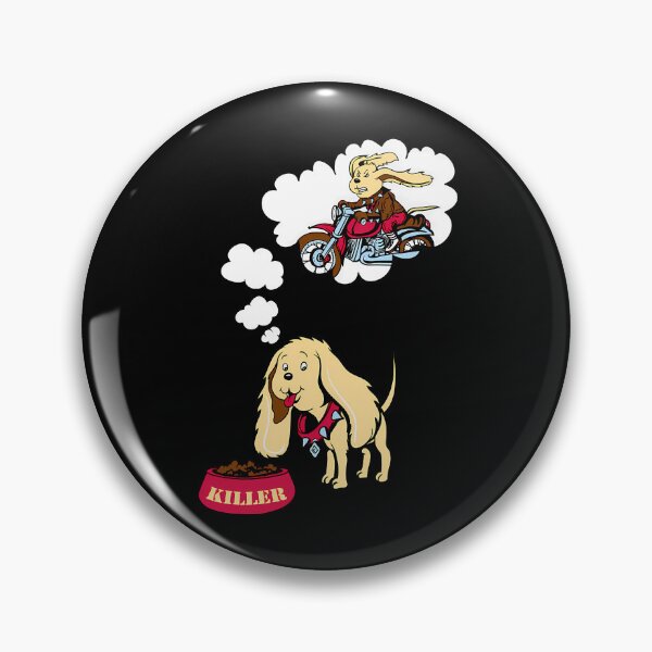Item preview, Puppy Standing By Food Bowl Daydreaming Of Rabbit On Motorcycle designed and sold by MEMEOOF.
