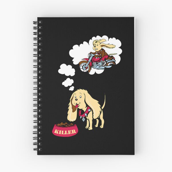 Item preview, Puppy Standing By Food Bowl Daydreaming Of Rabbit On Motorcycle designed and sold by MEMEOOF.